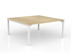OL Axis 2-User Double Sided Workspace – Oak Top White Frame thumbnail 8