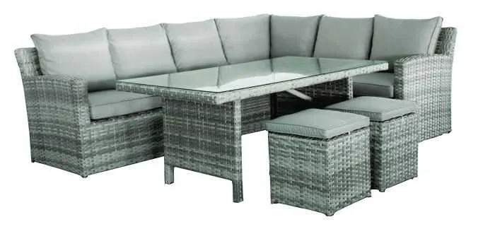 VI Chios Wicker Weaving 7 Seater Outdoor Modular Sofa Set