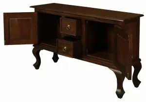 CT Queen Anne Solid Timber 2 Door 2 Drawer Sofa Table thumbnail 13