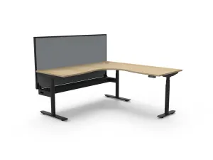 RL Halo Plus Motorized Height Adjustable Corner Workstation with SHUSH30 Screen thumbnail 1