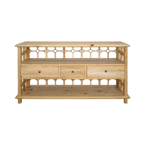 CR  Sonoma Solid Timber 3 Drawer 2 Shelf Open Buffet thumbnail 1