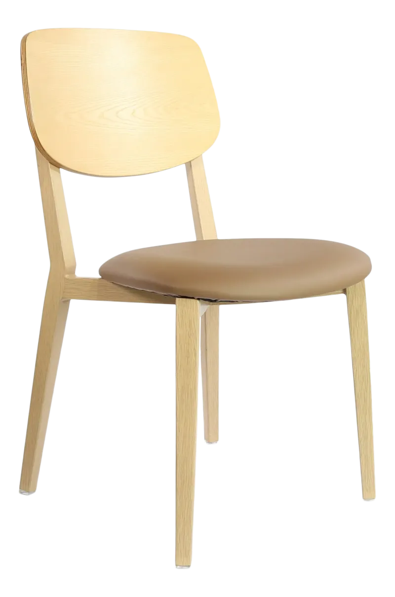 FL Atlanta Vinyl Upholstered Seat Hospitality Stackable Dining Chair - Large