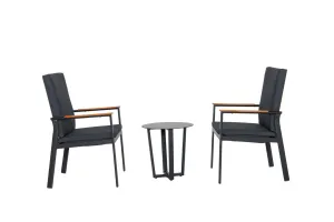 HE Coastal Aluminium 3 Piece Outdoor Lounge Set thumbnail 2