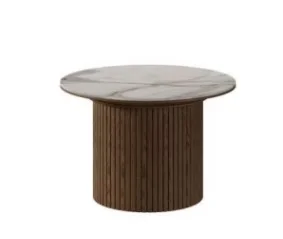 BT Miami Timber Pleated Round Side Table