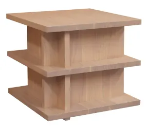 CT Hudson Solid Mindi Timber Square Side Table with Shelves thumbnail 5