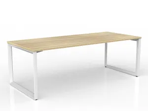 OL Anvil Straight Desk – Oak Top with White Frame thumbnail 13