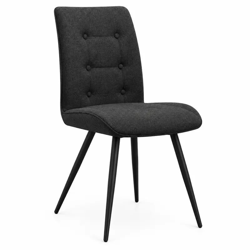 MD Poissy Fabric Upholstered Dining Chair Midnight
