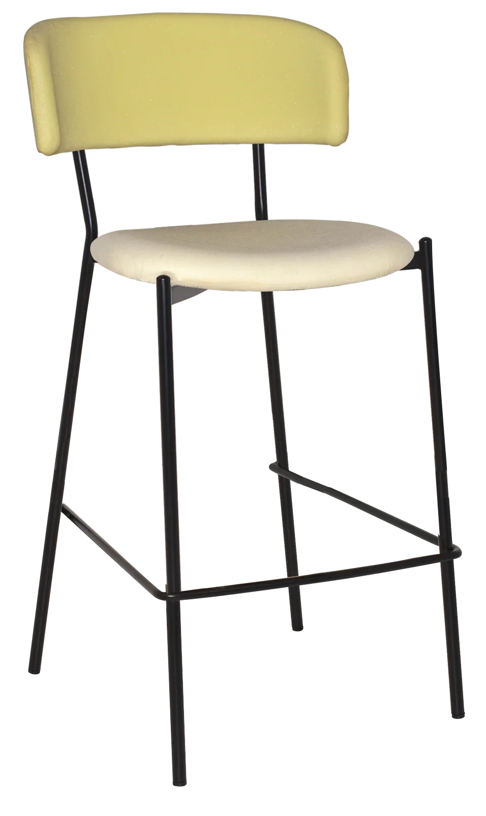 EZ STOOL LUGANO BLACK - UNUPHOLSTERED (BACK & SEAT)