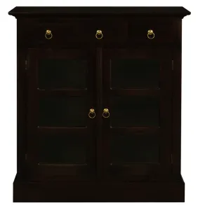 CT Tasmania Solid Timber 3 Drawer 2 Door Display Cabinet thumbnail 4