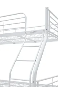 VI Tiamo Metal Single Over Double Bunk Bed - White and Black thumbnail 4