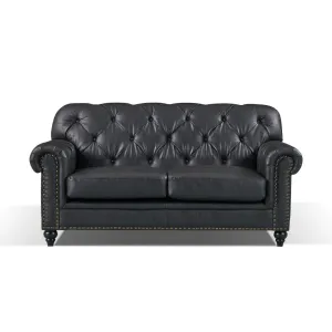 BT Barclay Chesterfield PU Leather Upholstered 2 Seater Sofa thumbnail 2