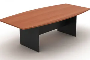 DD Accent Boatshape Top H Base Boardroom Table - Clearence Item thumbnail 1