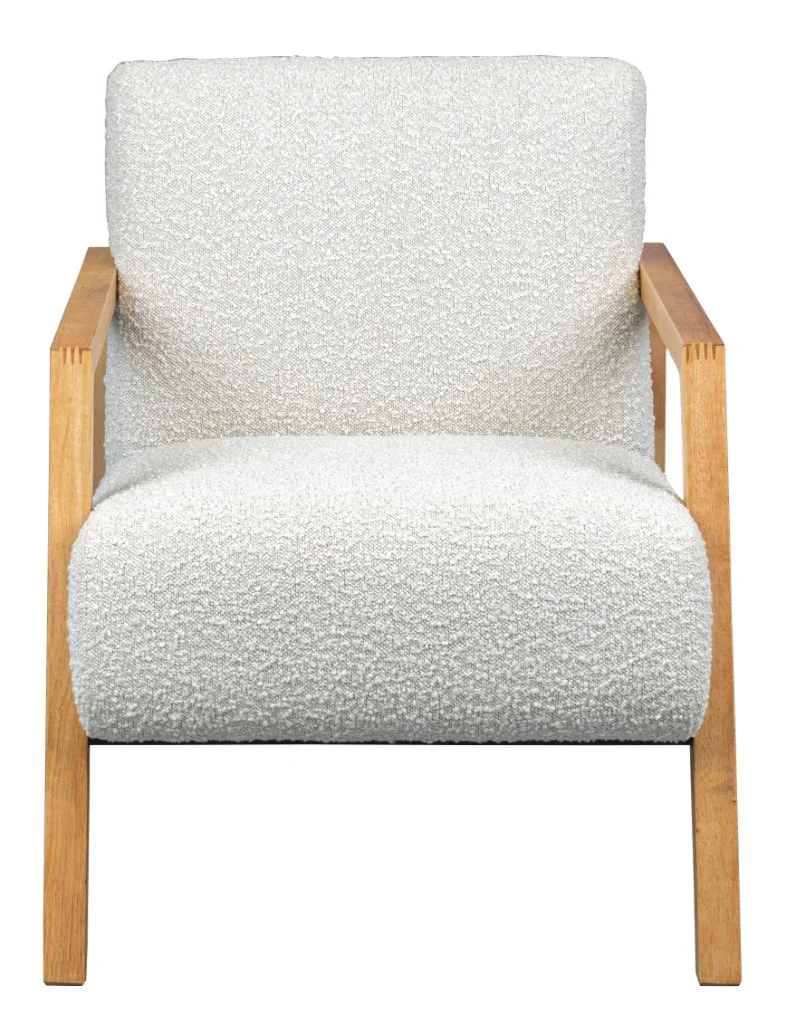 VI Mason Fabric Upholstered Timber Legs Armchair