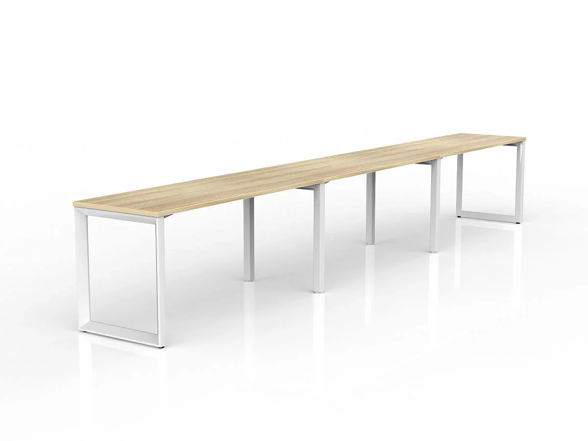 OL Anvil 3-User Workspace – Oak Top with White Frame