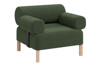 DD Cailloux Fabric Upholstered Single Seater Breakout Sofa with Armrests thumbnail 3