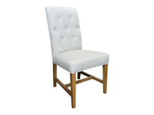 MF Diego Fabric Upholstered Timber Leg Dining Chair thumbnail 1