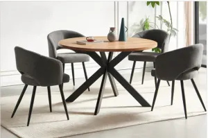 VI Barlow Metal Leg Round Dining Table thumbnail 5