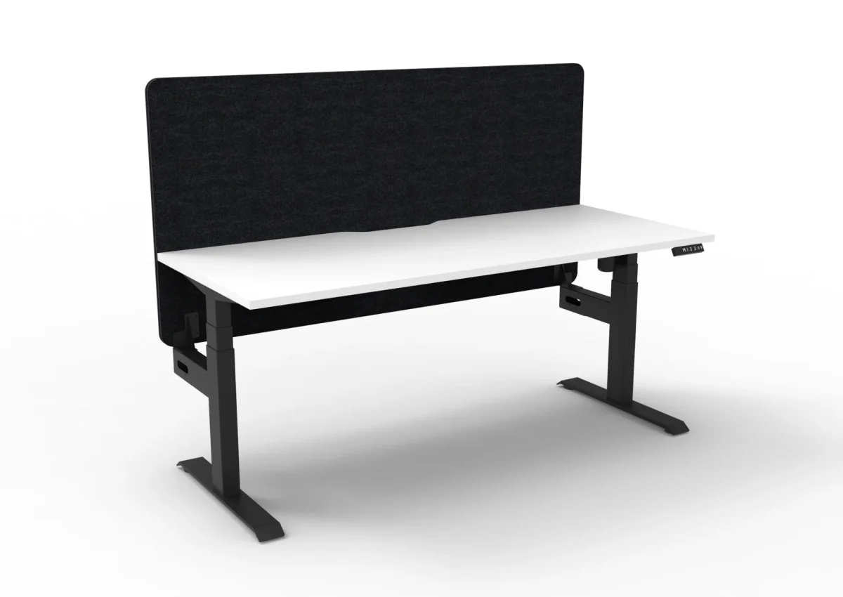 RL Boost Light Motorized Height Adjustable Workstation with Black Eco Panel Screen thumbnail 10