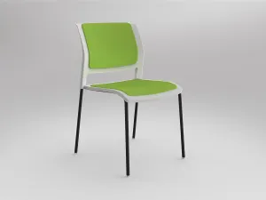 OL Game Fabric Upholstered Breakout Chair -4 Legs White Shell thumbnail 10