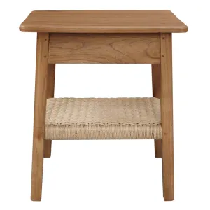 CT Kelly Solid Timber Papercord 1 Drawer Bedside Table thumbnail 4