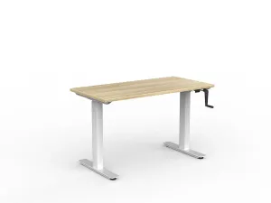 OL Agile Winder Height Adjustable Desk - White Frame thumbnail 13