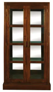 CT Paris Solid Timber 2 Door Mirror Back Display Cabinet thumbnail 8