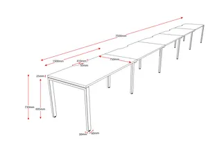RL Infinity Profile Leg Single Sided System Desk thumbnail 5