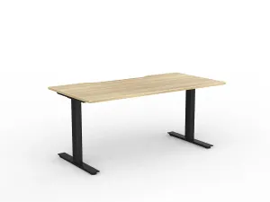 OL Agile Fixed Height Desk – Oak Top with Black Frame thumbnail 11