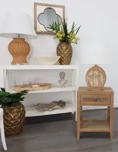 DA Bridgehampton Rattan Base Bedside Lamp thumbnail 2