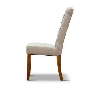 VI Felice Fabric Upholstered Timber Legs Dining Chair thumbnail 3