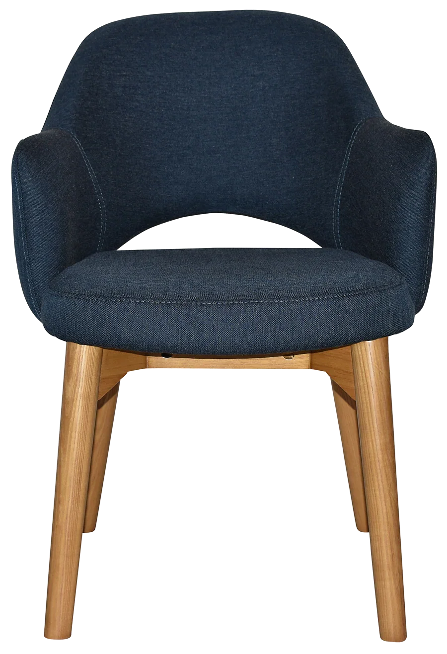 EZ Albury Solid Timber Oak Stained Upholstered Hospitality Dining Armchair