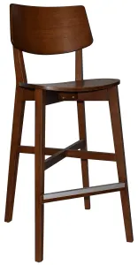 EZ Phoenix Light Walnut Stained Solid Timber Framed Barstool thumbnail 1