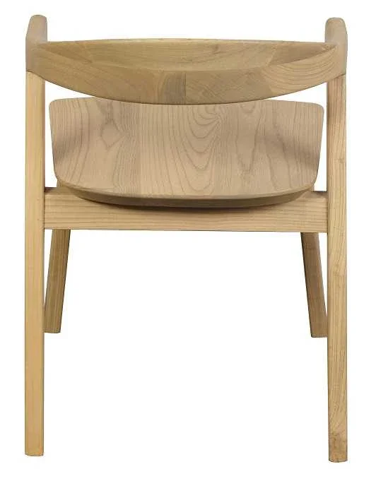CT Fynn Solid Timber Dining Chair in Natural Finish Set of 2