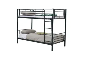 VI Tiamo Metal Frame Single Over Single Bunk Bed - White & Black thumbnail 3