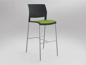 OL Game Upholstered Seat Chrome Legs Barstool thumbnail 14