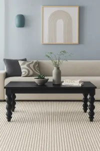 CR Carob Solid Timber Turned Leg Coffee Table thumbnail 2