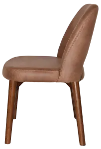 EZ Albury Solid Timber Walnut Colour Stained Upholstered Hospitality Dining Chair thumbnail 14