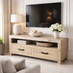 MF Industrial Iron 2 Drawer Entertainment Unit thumbnail 3