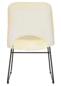 EZ Albury Black Metal Sled Base Upholstered Hospitality Dining Chair thumbnail 9
