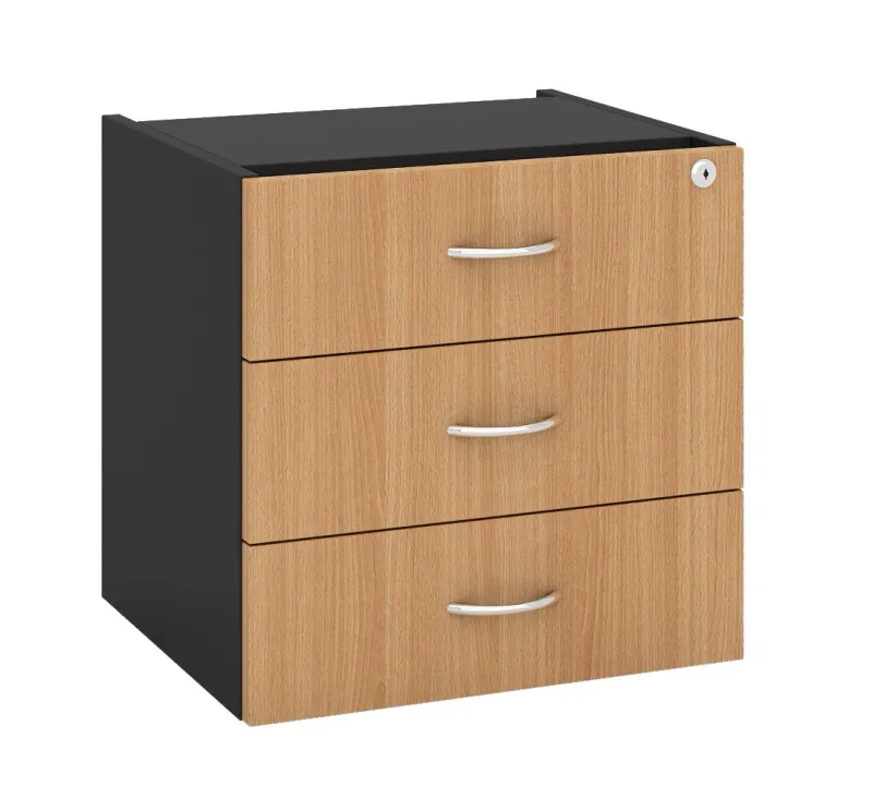 GP OMsystem Commercial Office Fix Desk Pedestal with 3 Drawers