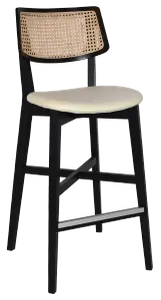 EZ Phoenix Solid Timber Framed Rattan Back Barstool thumbnail 5