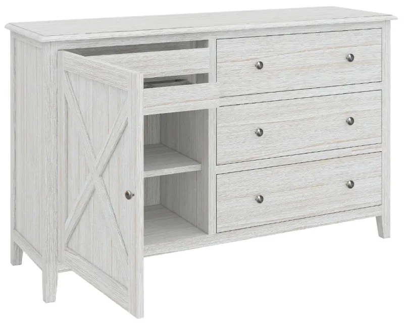 VI Clifton Solid Timber 5 Drawer 1 Door Dressing Table