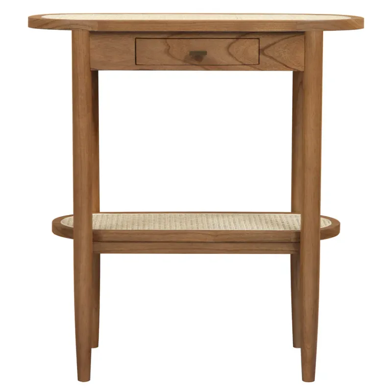 CT Kelly Solid Timber Rattan 1 Drawer Hall Table