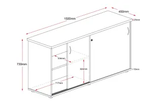 RL Rapid Worker Lockable Sliding Door Credenza thumbnail 4