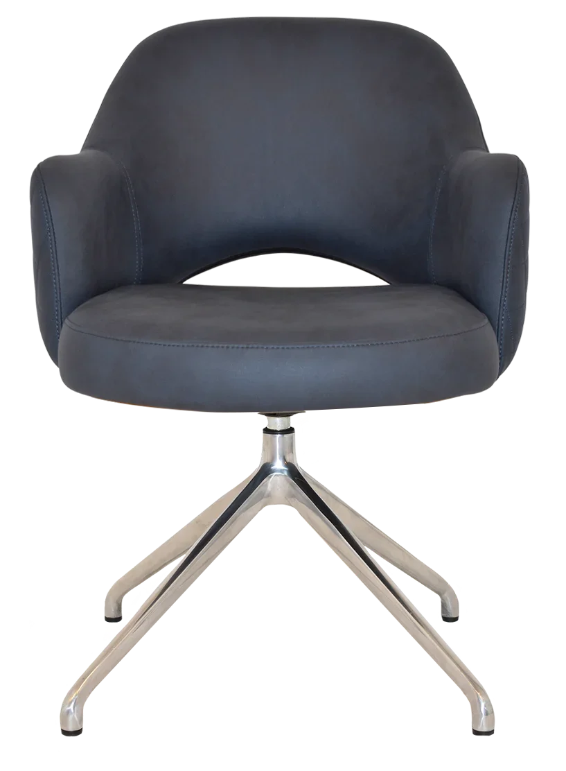 EZ ARM CHAIR ALBURY TRESTLE V2 POLISHED ALU