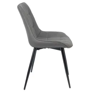 VI Giselle PU Leather Upholstered Metal Leg Dining Chair thumbnail 2
