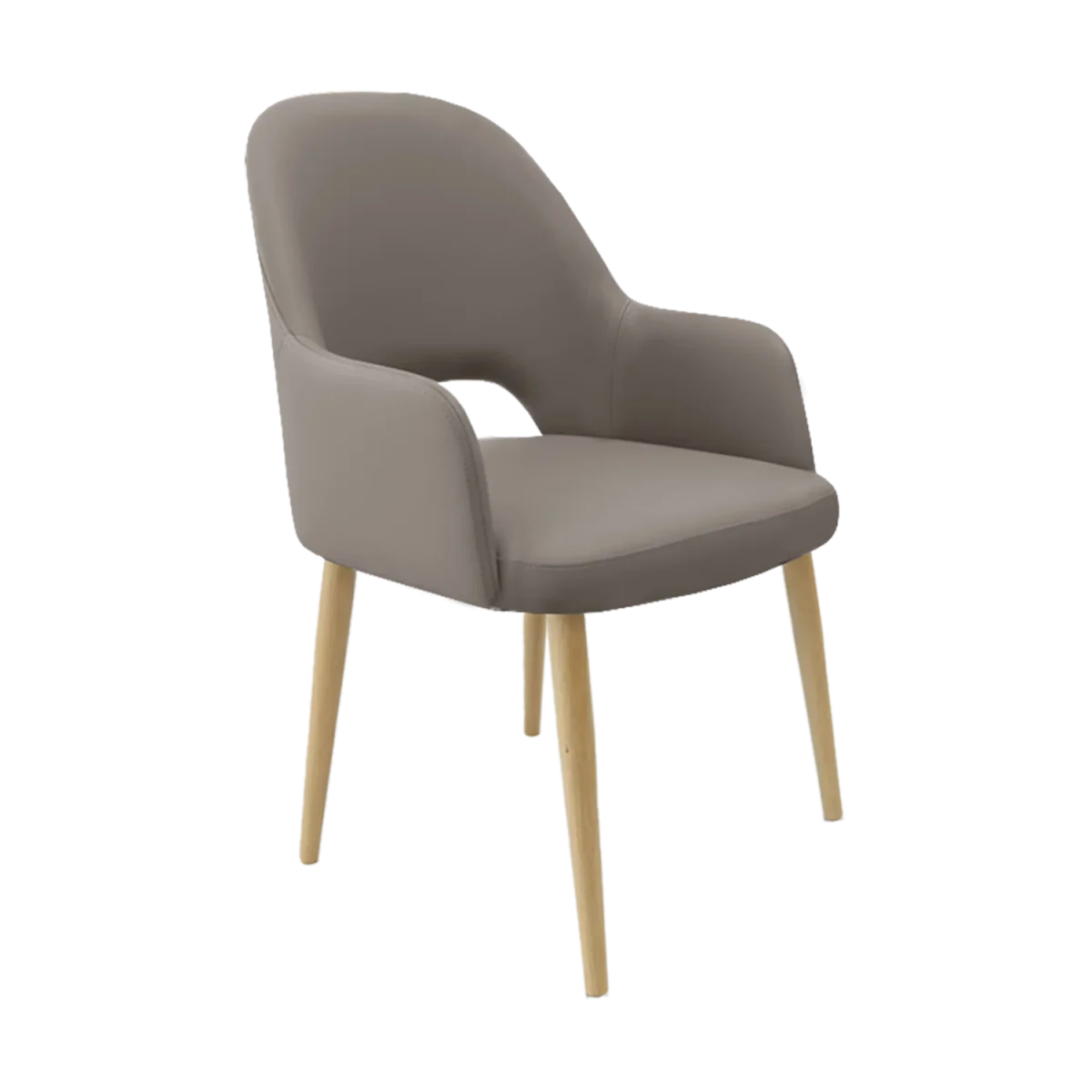 FL Orleans Bourbon PU Leather Upholstered Aluminium Legs Hospitality Armchair