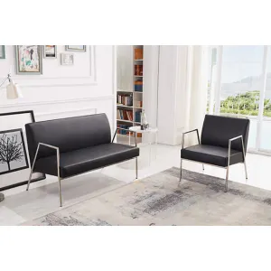 ST Rivet PU Leather Upholstered 1 Seater Lounge thumbnail 8