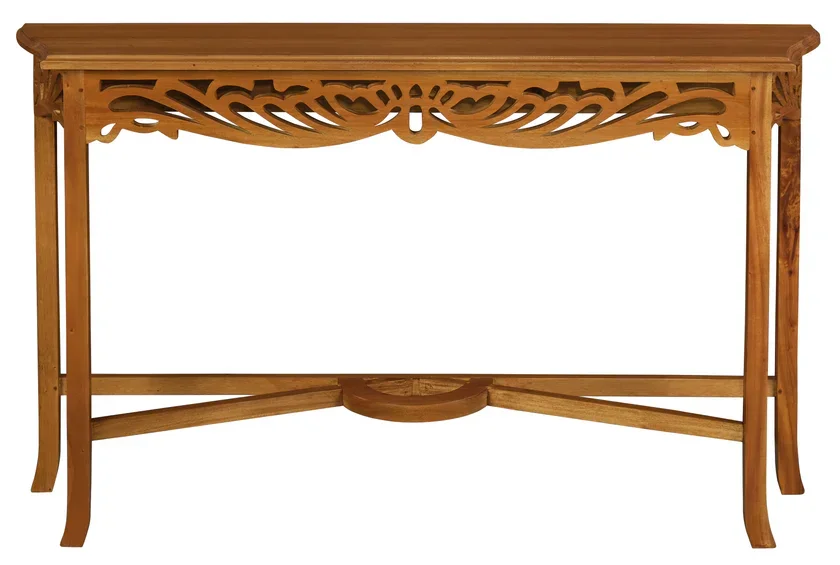 CT Jepara Solid Timber Carved Sofa Table