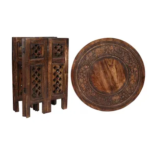 VI Round Solid Timber 8 Octagone Leg Side Table thumbnail 3